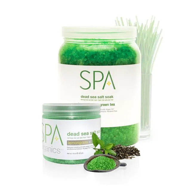 BCL SPA Dead Sea Salt Soak Lemongrass + Green Tea